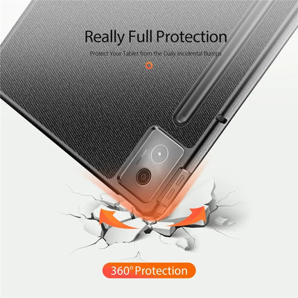For Lenovo Idea Tab Pro Case DUX DUCIS Domo Series Tri-fold Stand PU Leather Protective Tablet Cover