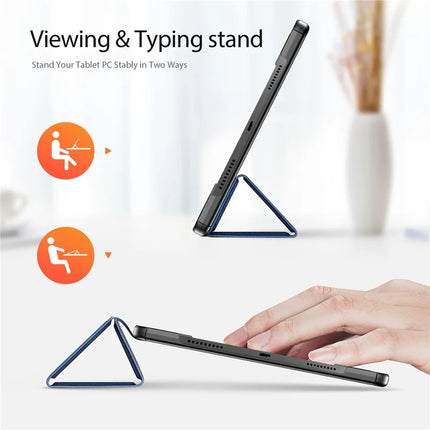 For Lenovo Idea Tab Pro Case DUX DUCIS Domo Series Tri-fold Stand PU Leather Protective Tablet Cover