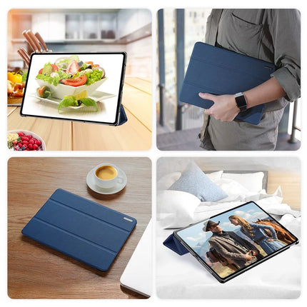 For Lenovo Idea Tab Pro Case DUX DUCIS Domo Series Tri-fold Stand PU Leather Protective Tablet Cover