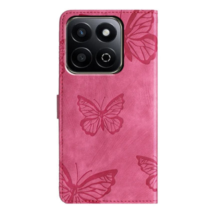 For Honor X7c 4G / 200 Smart 5G Case Butterfly Design Flip Wallet Leather Phone Cover Skin-Touch
