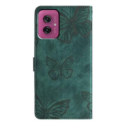 For Motorola Moto G55 5G Case Butterfly Design Flip Wallet Leather Phone Cover Skin-Touch
