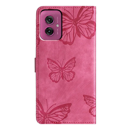 For Motorola Moto G55 5G Case Butterfly Design Flip Wallet Leather Phone Cover Skin-Touch