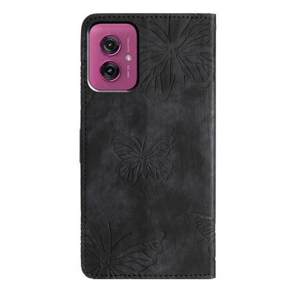 For Motorola Moto G55 5G Case Butterfly Design Flip Wallet Leather Phone Cover Skin-Touch