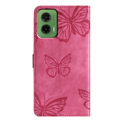 For Motorola Moto G35 5G Case Butterfly Design Flip Wallet Leather Phone Cover Skin-Touch