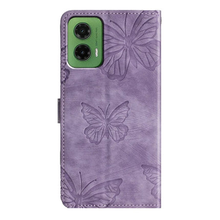 For Motorola Moto G35 5G Case Butterfly Design Flip Wallet Leather Phone Cover Skin-Touch