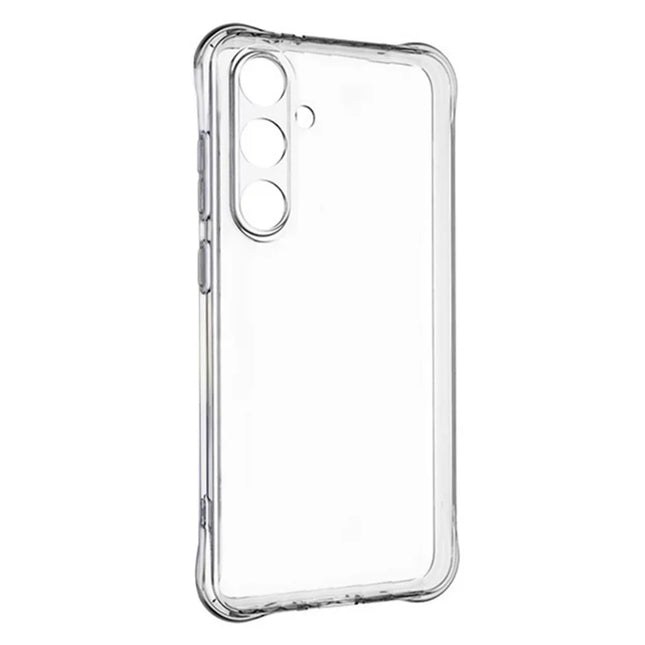 For Samsung Galaxy A36 5G Case 2.0mm TPU Clear Phone Cover with Tempered Glass Screen Protector
