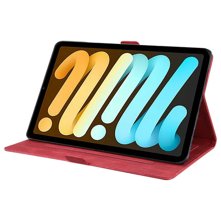 For iPad mini (2024)  /  mini (2021) Leather Case Imprinted Butterfly Tablet Cover Stand Card Slot