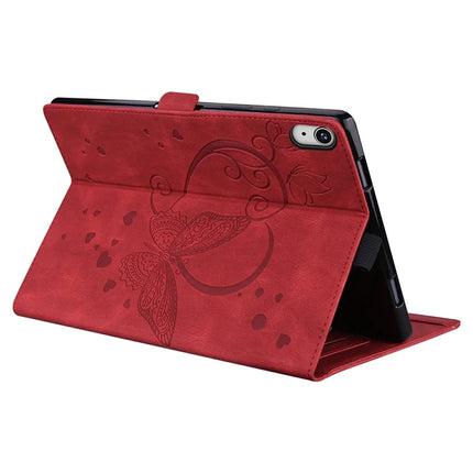 For iPad mini (2024)  /  mini (2021) Leather Case Imprinted Butterfly Tablet Cover Stand Card Slot