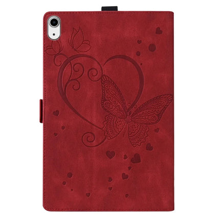 For iPad mini (2024)  /  mini (2021) Leather Case Imprinted Butterfly Tablet Cover Stand Card Slot