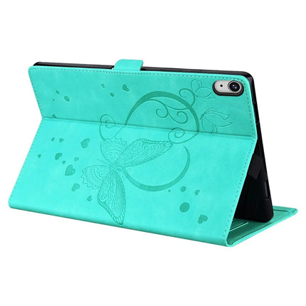 For iPad mini (2024)  /  mini (2021) Leather Case Imprinted Butterfly Tablet Cover Stand Card Slot