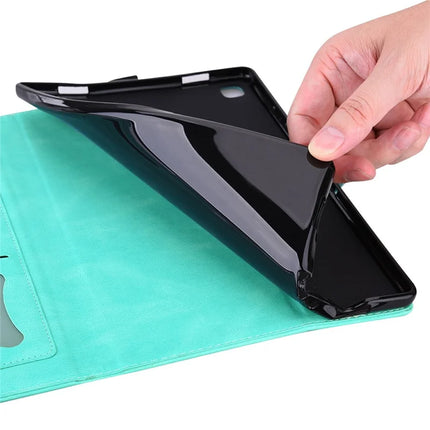 For iPad mini (2024)  /  mini (2021) Leather Case Imprinted Butterfly Tablet Cover Stand Card Slot