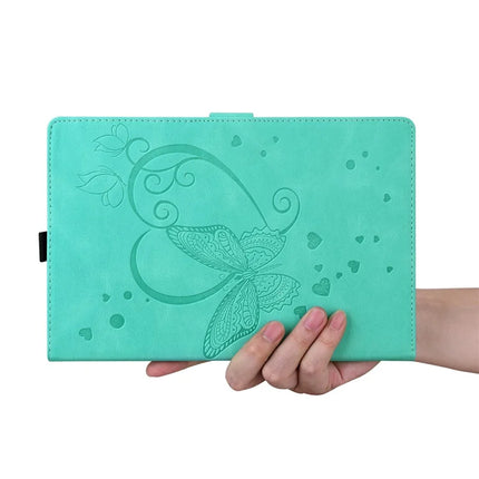 For iPad mini (2024)  /  mini (2021) Leather Case Imprinted Butterfly Tablet Cover Stand Card Slot