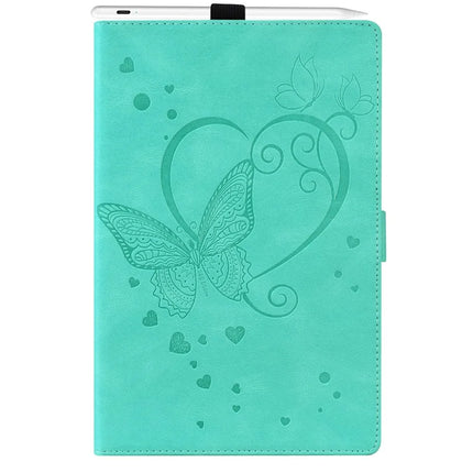 For iPad mini (2024)  /  mini (2021) Leather Case Imprinted Butterfly Tablet Cover Stand Card Slot
