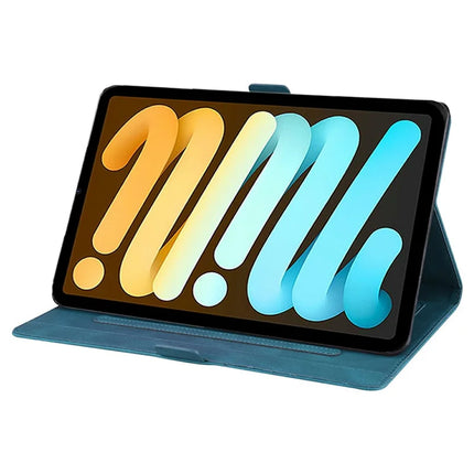 For iPad mini (2024)  /  mini (2021) Leather Case Imprinted Butterfly Tablet Cover Stand Card Slot