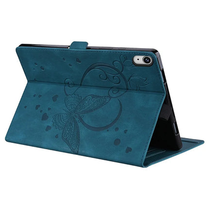 For iPad mini (2024)  /  mini (2021) Leather Case Imprinted Butterfly Tablet Cover Stand Card Slot