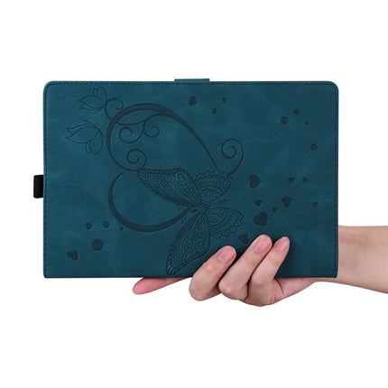 For iPad mini (2024)  /  mini (2021) Leather Case Imprinted Butterfly Tablet Cover Stand Card Slot