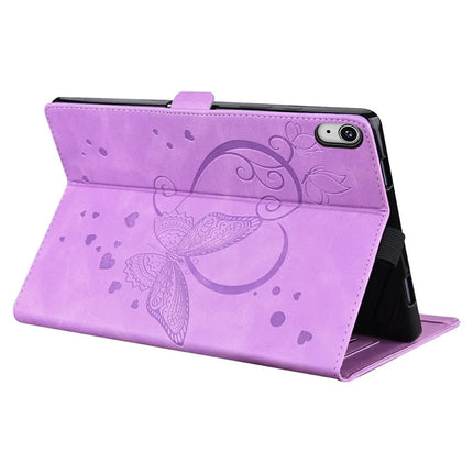 For iPad mini (2024)  /  mini (2021) Leather Case Imprinted Butterfly Tablet Cover Stand Card Slot