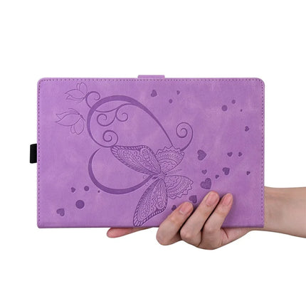 For iPad mini (2024)  /  mini (2021) Leather Case Imprinted Butterfly Tablet Cover Stand Card Slot
