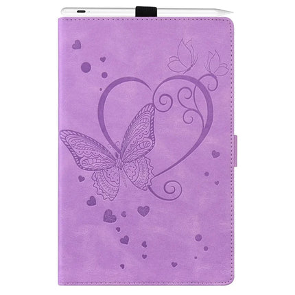 For iPad mini (2024)  /  mini (2021) Leather Case Imprinted Butterfly Tablet Cover Stand Card Slot