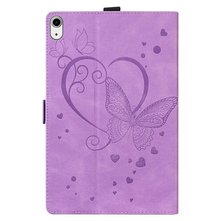 For iPad mini (2024)  /  mini (2021) Leather Case Imprinted Butterfly Tablet Cover Stand Card Slot