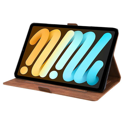 For iPad mini (2024)  /  mini (2021) Leather Case Imprinted Butterfly Tablet Cover Stand Card Slot