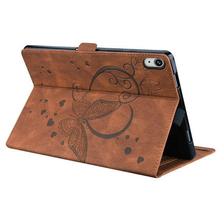 For iPad mini (2024)  /  mini (2021) Leather Case Imprinted Butterfly Tablet Cover Stand Card Slot
