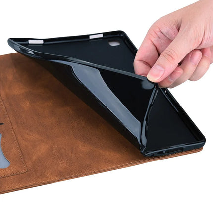 For iPad mini (2024)  /  mini (2021) Leather Case Imprinted Butterfly Tablet Cover Stand Card Slot