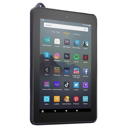 Tablet Case For Amazon Fire HD 8 (2018) / (2017) / (2016) / (2015) Hand Strap Kickstand Leather Cover