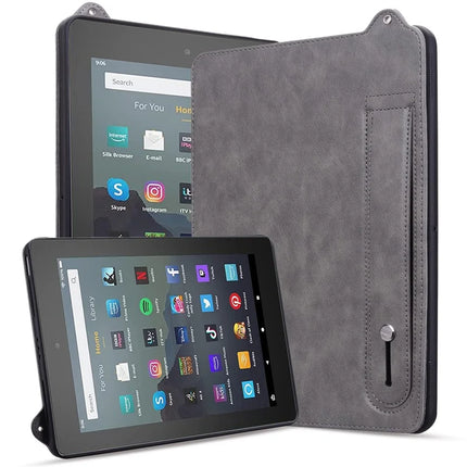 Tablet Case For Amazon Fire HD 10 (2023) / (2021) / Fire HD 10 Plus (2023) / (2021) Hand Strap Kickstand Leather Cover