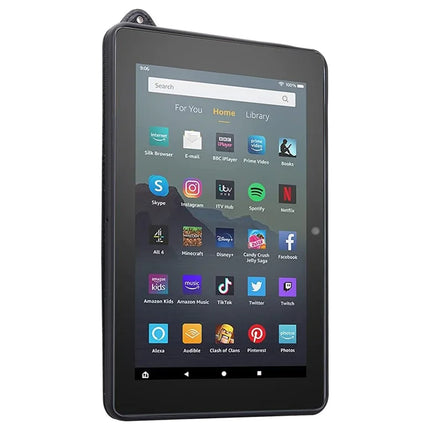 For Amazon Fire HD 8 (2024) / (2020) Case Hand Strap Kickstand Leather Tablet Cover