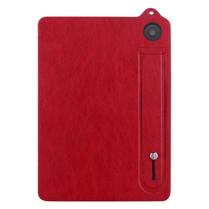 For Amazon Fire 7 (2022) Case Hand Strap Kickstand Leather Tablet Cover