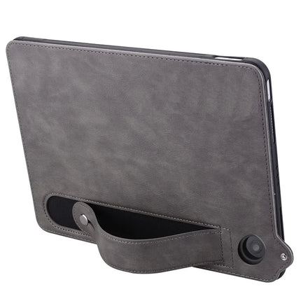 For Amazon Fire 7 (2022) Case Hand Strap Kickstand Leather Tablet Cover