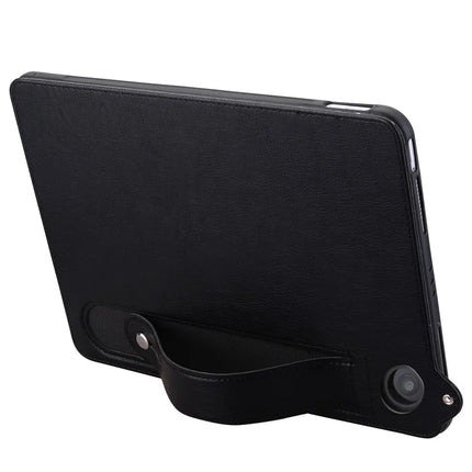 For Amazon Fire 7 (2022) Case Hand Strap Kickstand Leather Tablet Cover
