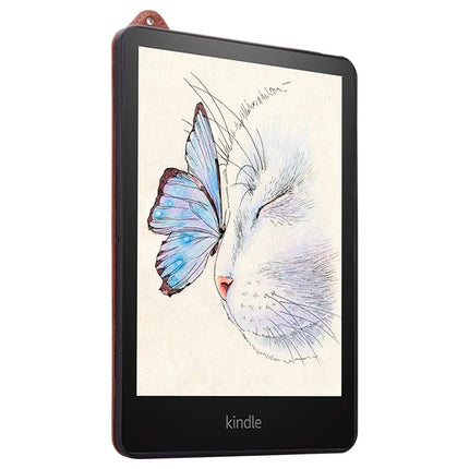 For Amazon Kindle Paperwhite 5 (2021) Case Hand Strap Kickstand Leather Tablet Cover