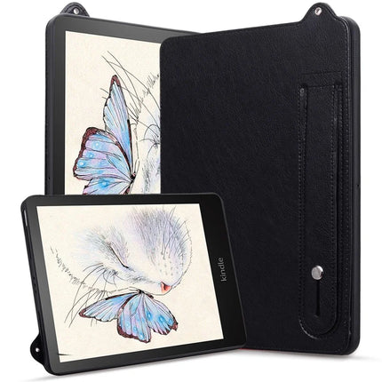 For Amazon Kindle Paperwhite 5 (2021) Case Hand Strap Kickstand Leather Tablet Cover