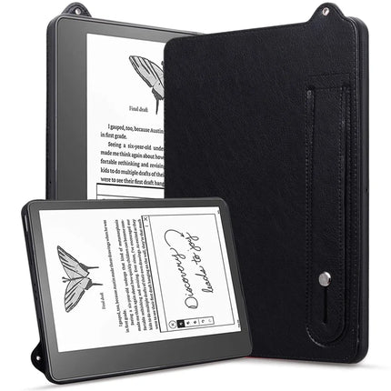 For Amazon Kindle Scribe (2024) / (2022) Case Hand Strap Kickstand Leather Tablet Cover