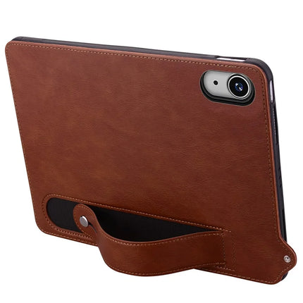 For iPad 10.9 (2022) Case Hand Strap Kickstand Leather Tablet Cover