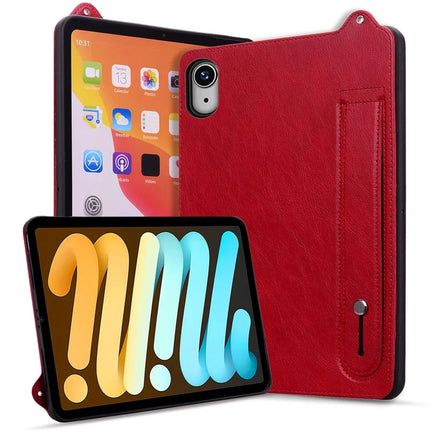 For iPad mini (2024) (A2996 A2995) / mini (2021) (A2568) Case Hand Strap Kickstand Leather Tablet Cover