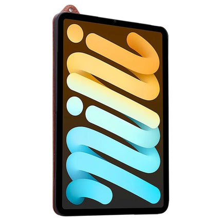 For iPad mini (2024) (A2996 A2995) / mini (2021) (A2568) Case Hand Strap Kickstand Leather Tablet Cover