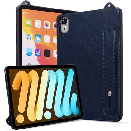 For iPad mini (2024) (A2996 A2995) / mini (2021) (A2568) Case Hand Strap Kickstand Leather Tablet Cover