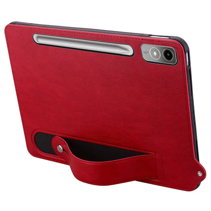 For Lenovo Tab P12 Case Hand Strap Kickstand Leather Tablet Cover