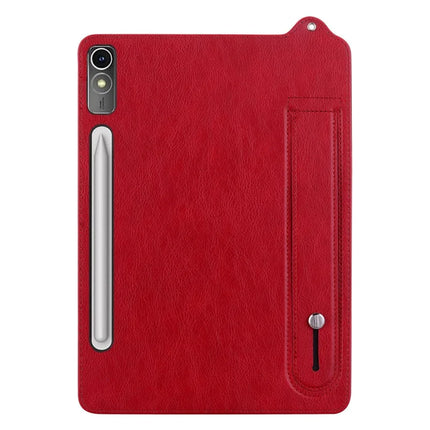 For Lenovo Tab P12 Case Hand Strap Kickstand Leather Tablet Cover