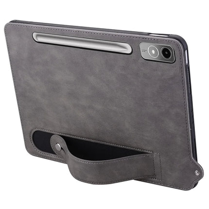 For Lenovo Tab P12 Case Hand Strap Kickstand Leather Tablet Cover