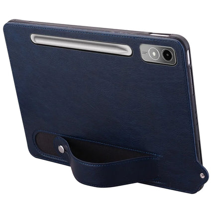 For Lenovo Tab P12 Case Hand Strap Kickstand Leather Tablet Cover