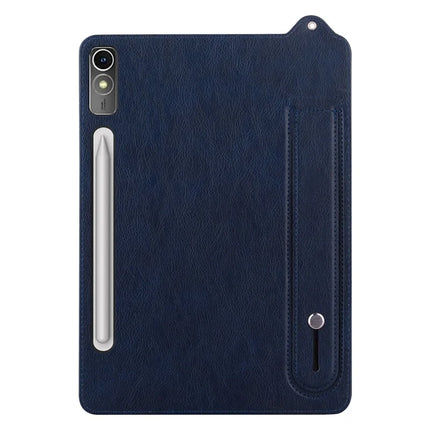 For Lenovo Tab P12 Case Hand Strap Kickstand Leather Tablet Cover