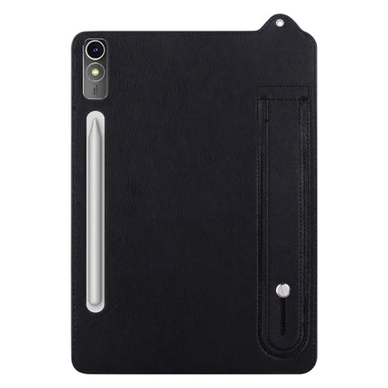 For Lenovo Tab P12 Case Hand Strap Kickstand Leather Tablet Cover