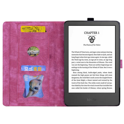 For Amazon Kindle Paperwhite (2024) Case Flip Stand Leather Tablet Cover Cherry Blossom Cat Imprinted