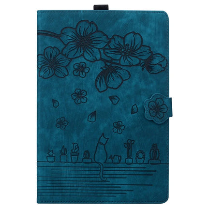 For Amazon Kindle Paperwhite (2024) Case Flip Stand Leather Tablet Cover Cherry Blossom Cat Imprinted