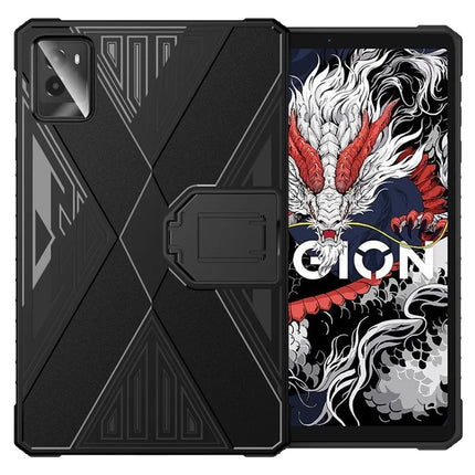 For Lenovo Legion Y700 (2024) TPU Case Kickstand Tablet Protective Cover - Black